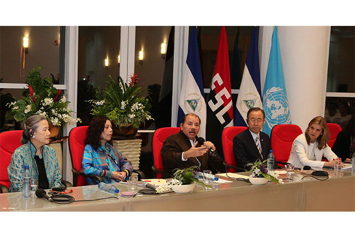 Presidente Daniel explica a Ban Ki-moon alcances del Gran Canal Interoceánico de Nicaragua