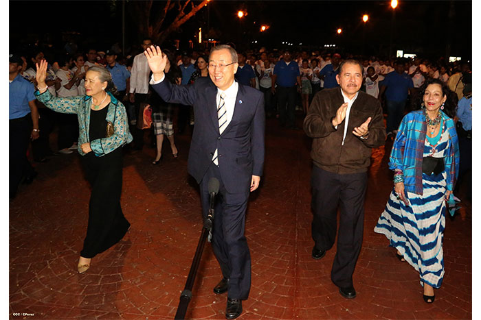 Presidente Daniel explica a Ban Ki-moon alcances del Gran Canal Interoceánico de Nicaragua