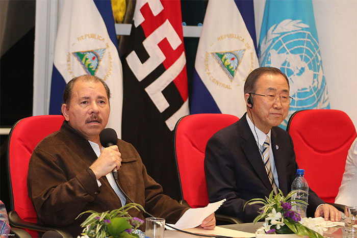 Presidente Daniel explica a Ban Ki-moon alcances del Gran Canal Interoceánico de Nicaragua