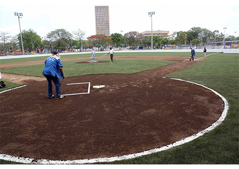 Todo listo para la inauguración del Estadio de Beisbol Infantil "Roberto Clemente"