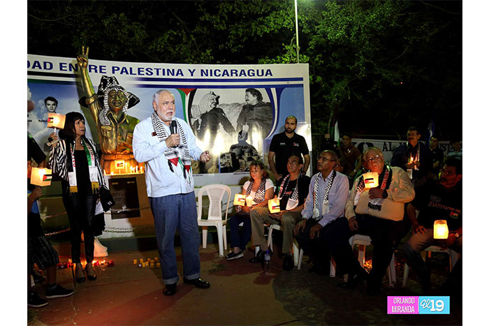 Realizan vigilia en apoyo al pueblo hermano de Palestina