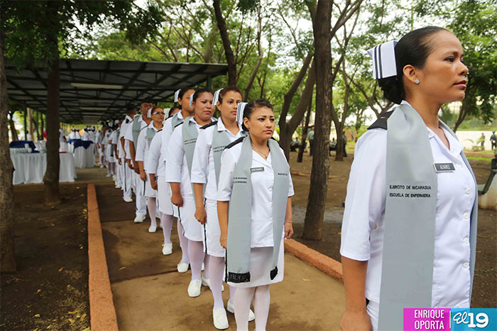 Ejército de Nicaragua realiza promoción de la Escuela de Enfermería