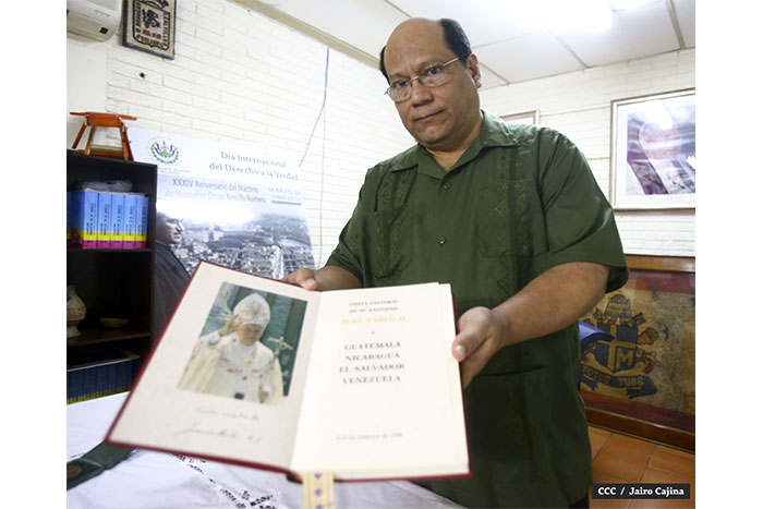 Presentan reliquias de la segunda visita del Papa San Juan Pablo II a Nicaragua