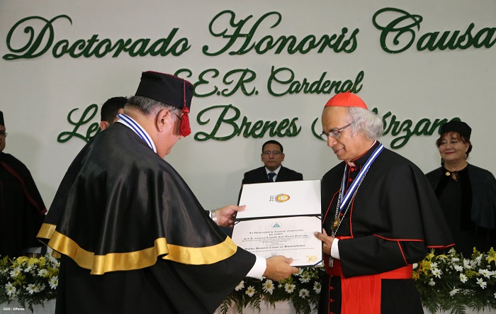 Cardenal Leopoldo Brenes recibe Doctorado Honoris Causa