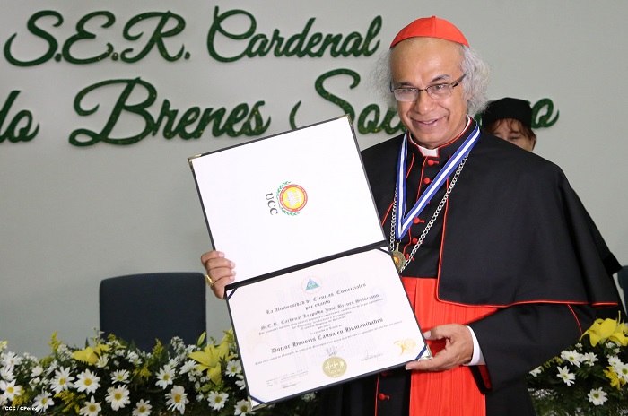 Cardenal Leopoldo Brenes recibe Doctorado Honoris Causa