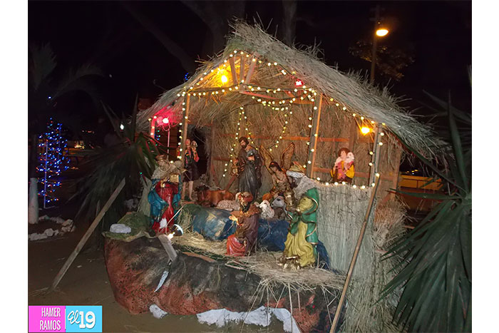 Ambientes navideños en los parques de Carazo