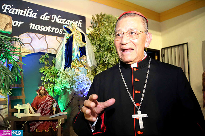 Cardenal Miguel insta a los nicaragüenses a seguir el ejemplo de María