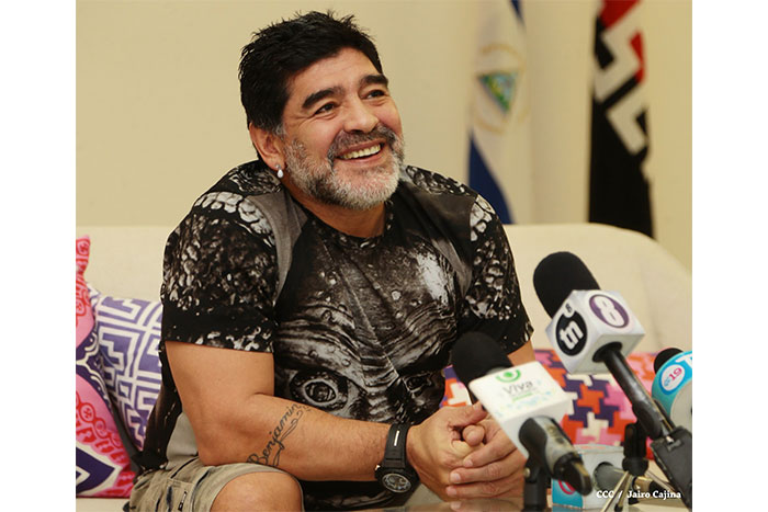 Maradona se declara amigo de Nicaragua y del Comandante Daniel Ortega
