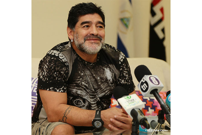 Maradona se declara amigo de Nicaragua y del Comandante Daniel Ortega
