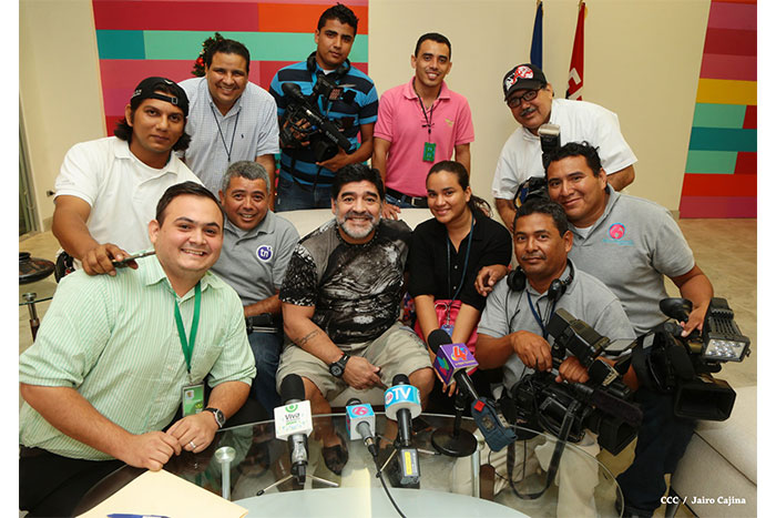 Maradona se declara amigo de Nicaragua y del Comandante Daniel Ortega