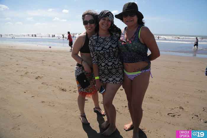 Masiva asistencia de familias nicaragüenses a playas en este primero de enero