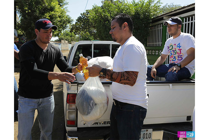 2,500 familias de Managua reciben paquetes alimentarios del Gobierno Sandinista