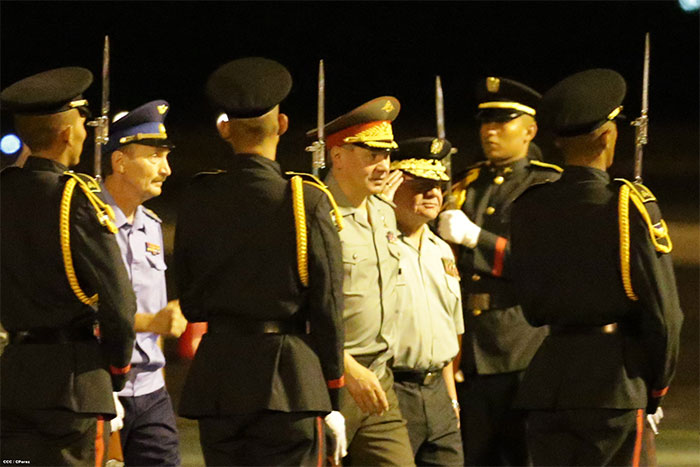 Arriba a Nicaragua Ministro de Defensa de la Federación Rusa