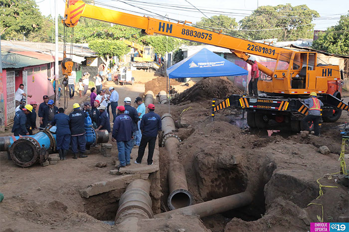 ENACAL desarrolla obras para mejorar almacenamiento de agua potable en Managua