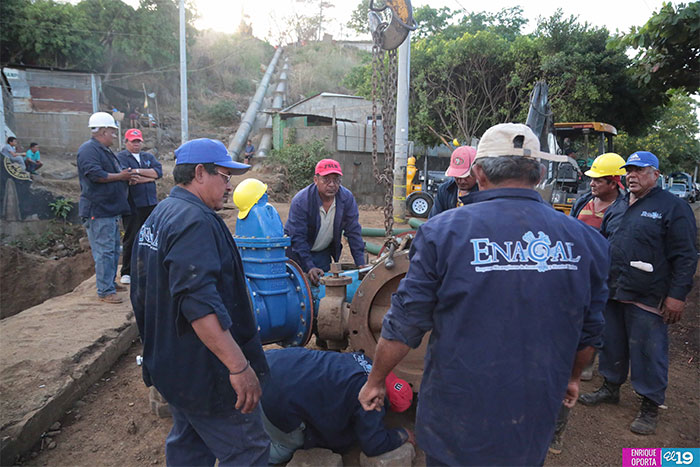 ENACAL desarrolla obras para mejorar almacenamiento de agua potable en Managua