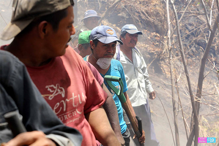 Controlan incendio en comunidades cercanas al Volcán Masaya