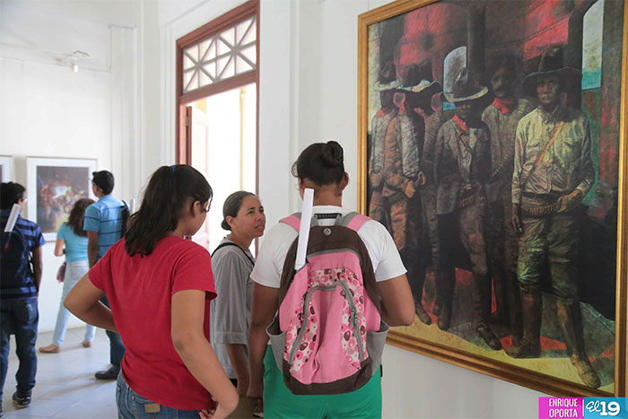 Inauguran exposición de obras de Armando Morales en homenaje a Sandino