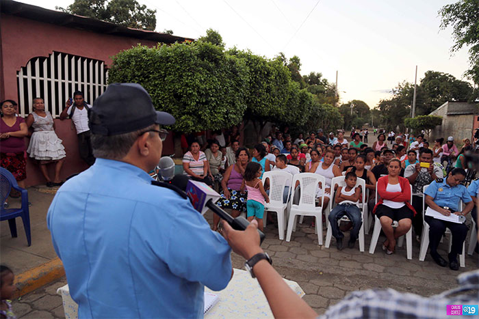 Policía Nacional y población de Ciudad Sandino se unen para mejorar seguridad ciudadana