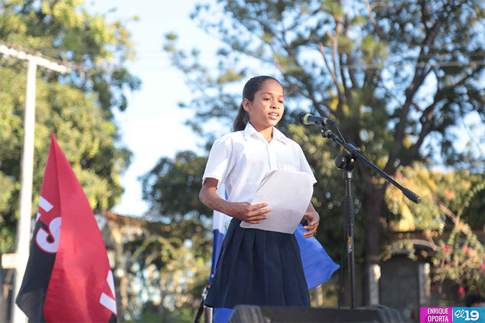 Familias del Barrio Camilo Ortega rinden homenaje al Apóstol de la Unidad Sandinista