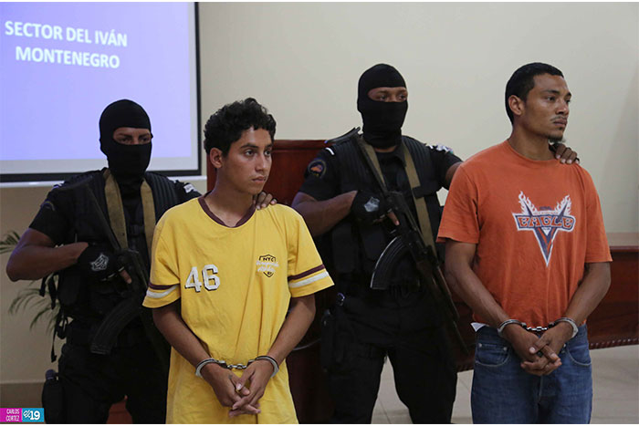 Policía captura y presenta a culpables del homicidio en Ruta 102