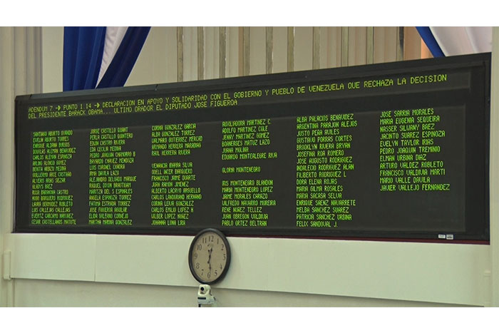 Parlamento aprueba resolución de respaldo a Revolución Bolivariana
