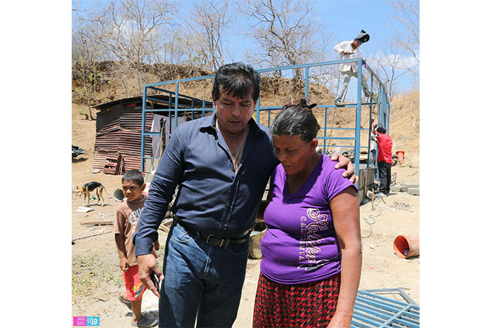 Gobierno Sandinista brinda asistencia a familias afectadas por vientos en San Rafael del Sur