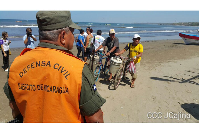 Familias de Masachapa participan masivamente en simulacros de terremoto y tsunami  