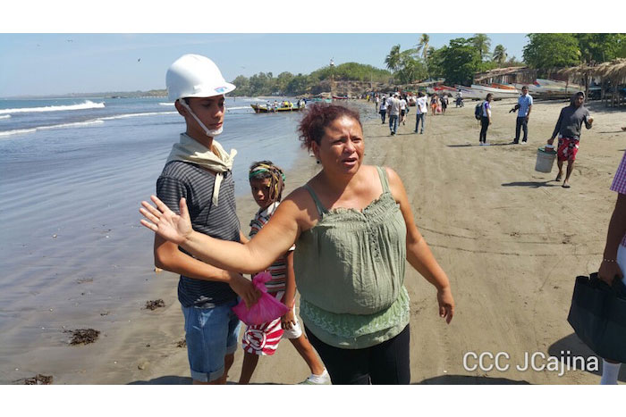 Familias de Masachapa participan masivamente en simulacros de terremoto y tsunami  