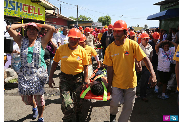 Comerciantes del Oriental desarrollan con éxito simulacro de terremoto