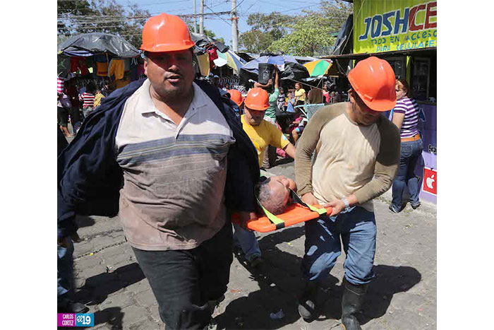 Comerciantes del Oriental desarrollan con éxito simulacro de terremoto