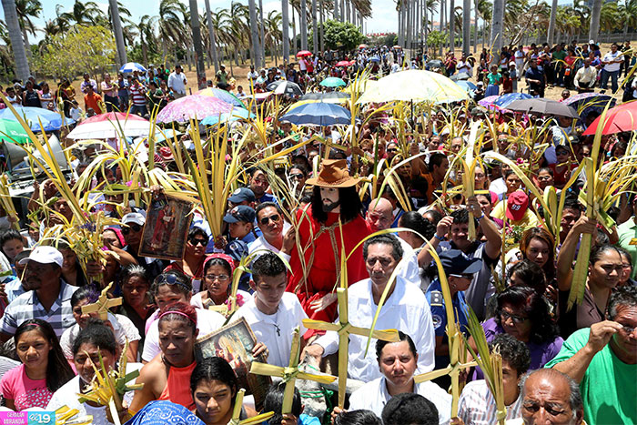 Cardenal Brenes preside peregrinación en honor a Jesús del Triunfo y misa de Domingo de Ramos 