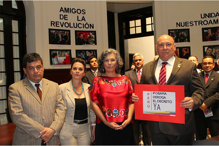 En Fotos: Embajadores ALBA en Perú rechazan decreto de Obama