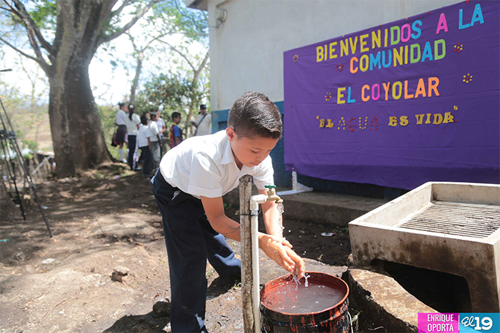Inauguran proyecto de agua potable y saneamiento en San Sebastián de Yalí