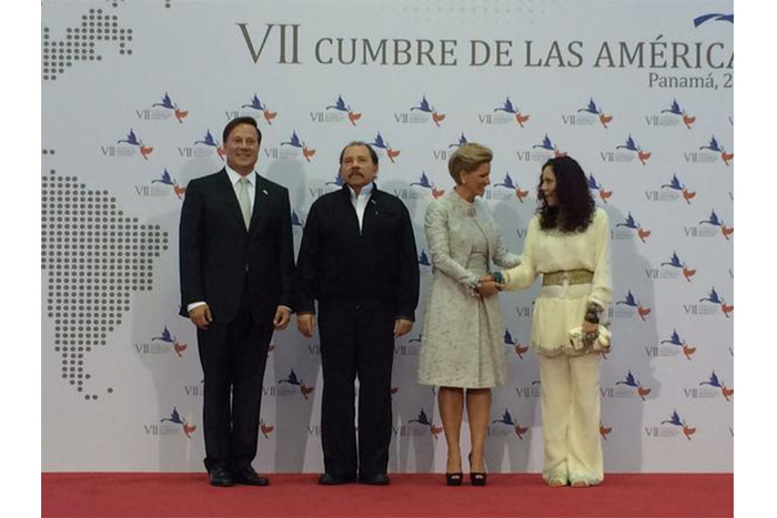 Daniel y Rosario representan al pueblo nicaragüense en histórica Cumbre de las Américas