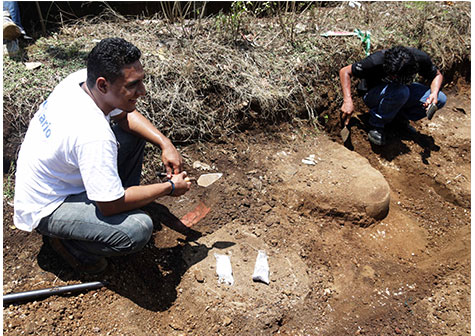 Lluvias develan piezas arqueológicas en Ciudad Sandino