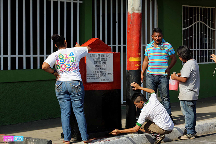 Juventud Sandinista honra memoria de Héroes y Mártires del distrito II