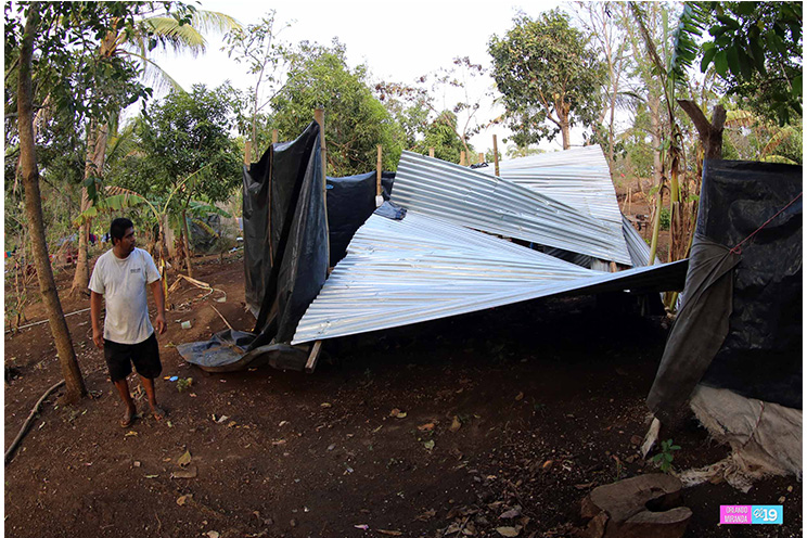 Familias de Las Flores afectadas por lluvias reciben materiales para reconstruir sus hogares