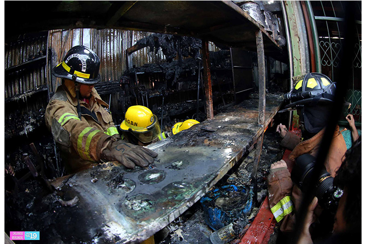 Sofocado incendio en el Huembes
