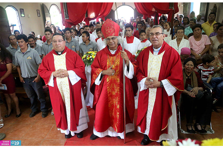 Cardenal Brenes oficia misa en honor al Señor de Veracruz en Masatepe