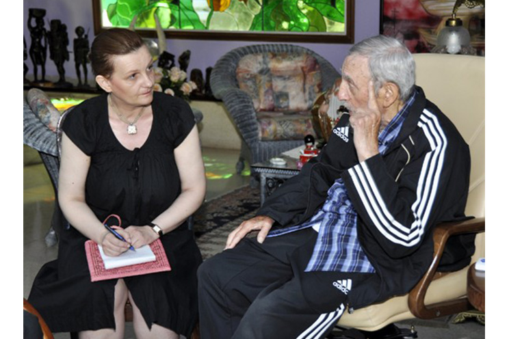 Fidel recibe al presidente de Serbia, Tomislav Nikolić