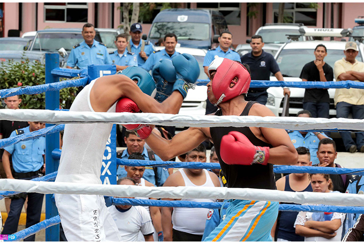 Policía Nacional promueve el boxeo entre sus oficiales