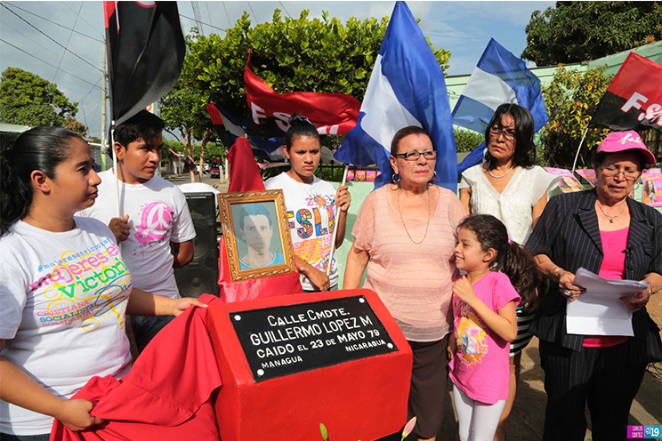 Militantes sandinistas continúan honrando la histórica lucha del pueblo