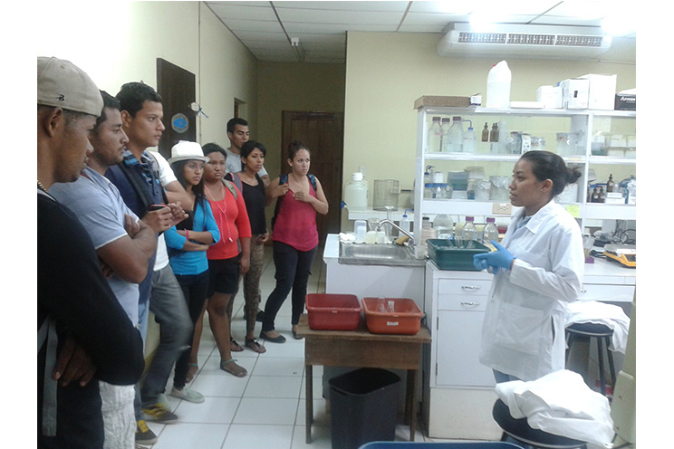 Estudiantes del Tecnológico de Ticuantepe visitan centro de investigación del INTA