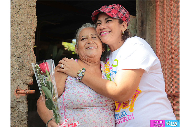 Gobierno Sandinista acompaña a madres del barrio Hilario Sánchez