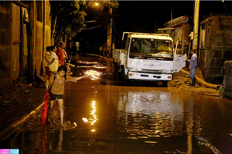Alcaldía de Managua realiza recorrido por barrios afectados por las lluvias