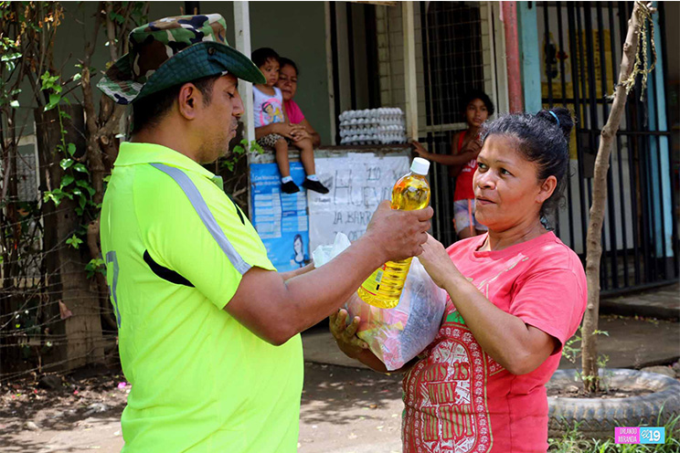 Gobierno continúa enviando paquetes alimentarios a familias vulnerables de Managua