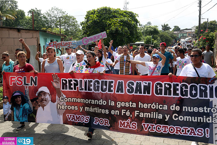 Diriamba reedita histórico repliegue táctico a San Gregorio