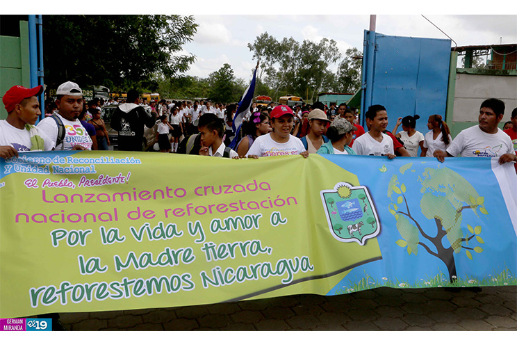 Lanzan Cruzada Nacional de Reforestación en circuito Masaya-Managua