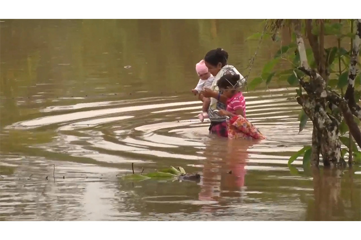 Reportan 97 viviendas inundadas por el Río Escondido en El Rama