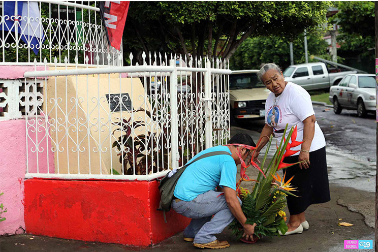 Militancia sandinista conmemora a Héroes y Mártires de la Revolución en los barrios Venezuela y 1ro de Mayo